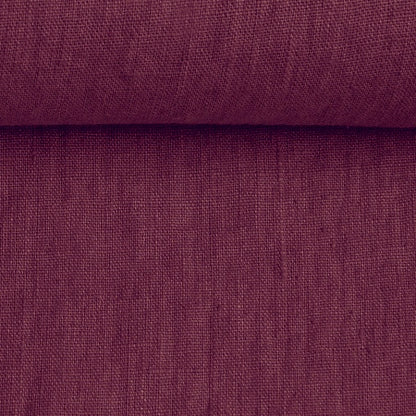 Lněná látka vínová 200 g/m²