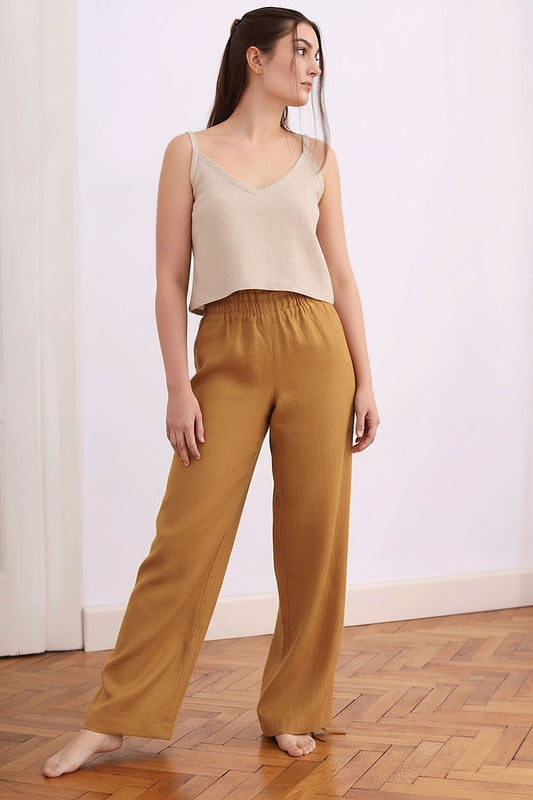 , mustard linen dresses 