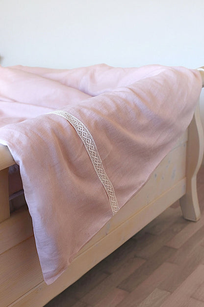 České lněné krajkové povlečení na peřinu a polštář