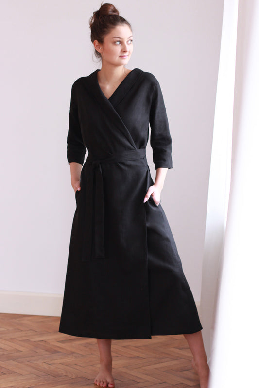 , black linen dresses 