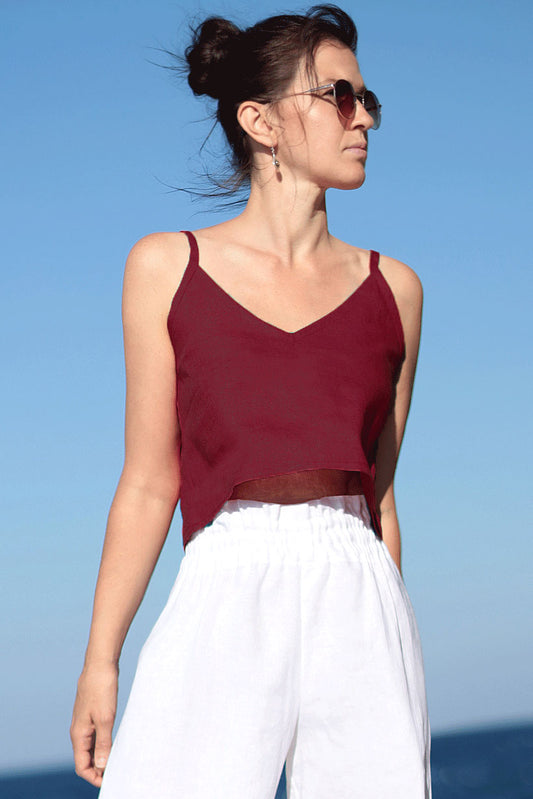 , burgundy linen skirts 