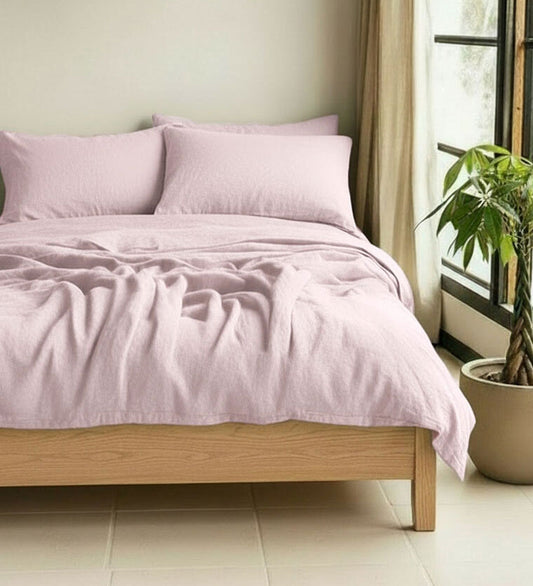 , pink linen skirts 