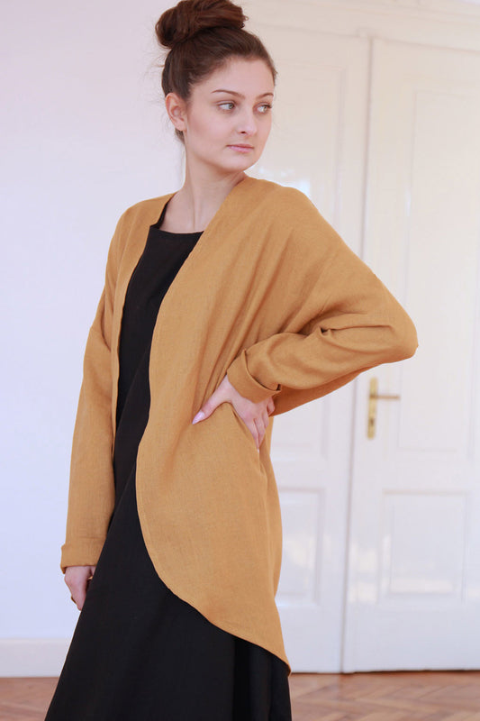 , mustard linen dresses 
